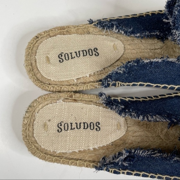 Soludos Denim Espadrille Mules Size 6 - Picture 8 of 8